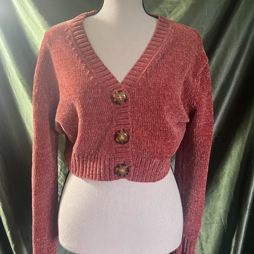 Urban Outfitters Textured Red Pullover